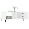 Table basse Blanc brillant 90x50x40 cm Bois d'ingénierie 