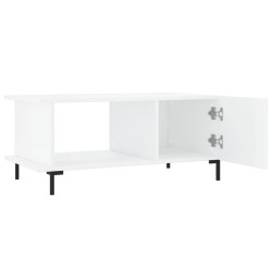 Table basse Blanc brillant 90x50x40 cm Bois d'ingénierie 