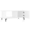 Table basse Blanc brillant 90x50x40 cm Bois d'ingénierie 