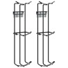 Support de gobelet de saut de baril 2 pcs noir acier 