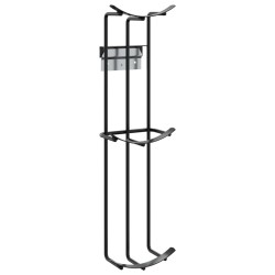 Support de gobelet de saut de baril 2 pcs noir acier 