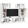Ensemble de meubles TV 6 pcs Blanc Bois d'ingénierie 