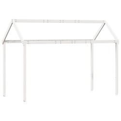 Lit superposé avec échelle et toit sans matelas blanc 80x200 cm 