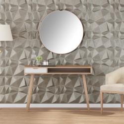Panneaux muraux 12 pcs béton 50x50 cm XPS 3 m² losange 