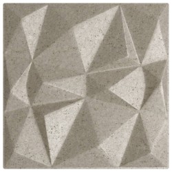 Panneaux muraux 12 pcs béton 50x50 cm XPS 3 m² losange 
