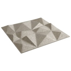 Panneaux muraux 12 pcs béton 50x50 cm XPS 3 m² losange 