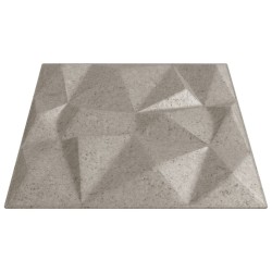 Panneaux muraux 12 pcs béton 50x50 cm XPS 3 m² losange 