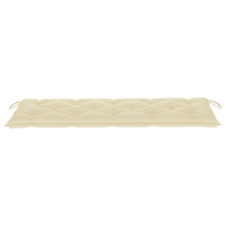 Banc de jardin empilable et coussin 159 cm Bois de teck massif 