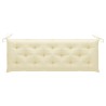 Banc de jardin empilable et coussin 159 cm Bois de teck massif 