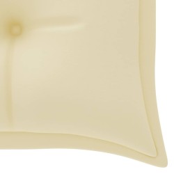 Banc de jardin empilable et coussin 159 cm Bois de teck massif 