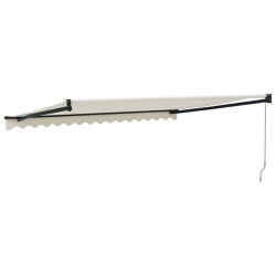 Auvent rétractable crème 4x3 m tissu et aluminium 