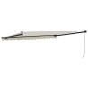 Auvent rétractable crème 4x3 m tissu et aluminium 