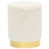 Tabouret rond Blanc Molleton 