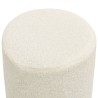 Tabouret rond Blanc Molleton 