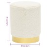 Tabouret rond Blanc Molleton 