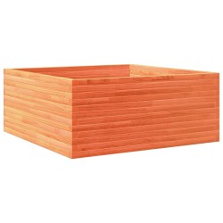 Jardinière cire marron 110x110x46 cm bois de pin massif 