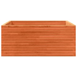 Jardinière cire marron 110x110x46 cm bois de pin massif 