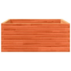 Jardinière cire marron 110x110x46 cm bois de pin massif 