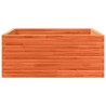 Jardinière cire marron 110x110x46 cm bois de pin massif 