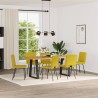 Chaises à manger lot de 6 jaune velours 
