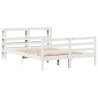 Cadre de lit sans matelas blanc 160x200 cm bois de pin massif 