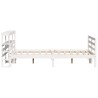 Cadre de lit sans matelas blanc 160x200 cm bois de pin massif 