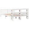 Cadre de lit sans matelas blanc 160x200 cm bois de pin massif 