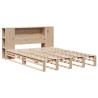 Lit bibliothèque sans matelas 120x200 cm bois massif 