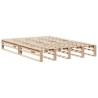 Lit bibliothèque sans matelas 120x200 cm bois massif 