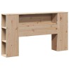 Lit bibliothèque sans matelas 120x200 cm bois massif 