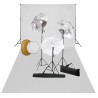 Kit de studio photo avec lampes toile de fond et réflecteur  