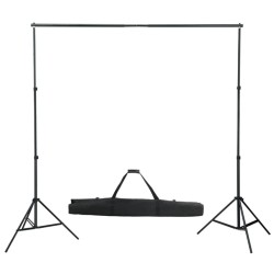 Kit de studio photo avec lampes toile de fond et réflecteur  