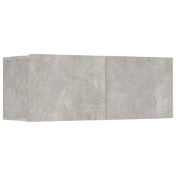 Ensemble de meubles TV 7 pcs Gris béton Bois d'ingénierie 