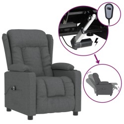 Fauteuil inclinable électrique Gris foncé Tissu 