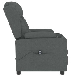 Fauteuil inclinable électrique Gris foncé Tissu 