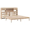 Lit bibliothèque sans matelas 180x200 cm bois massif de pin 