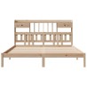 Lit bibliothèque sans matelas 180x200 cm bois massif de pin 