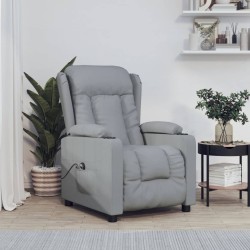 Fauteuil inclinable électrique Gris clair Tissu 