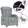 Fauteuil inclinable électrique Gris clair Tissu 