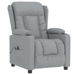 Fauteuil inclinable électrique Gris clair Tissu 