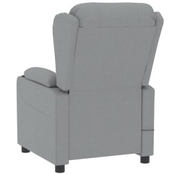 Fauteuil inclinable électrique Gris clair Tissu 