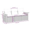 Salon de jardin avec coussins 3 pcs gris résine tressée 