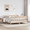 Cadre de lit sans matelas 200x200 cm bois massif de pin 