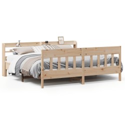Cadre de lit sans matelas 200x200 cm bois massif de pin 