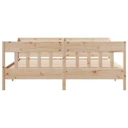 Cadre de lit sans matelas 200x200 cm bois massif de pin 