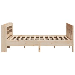 Cadre de lit sans matelas 200x200 cm bois massif de pin 