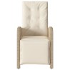 Chaises inclinables de jardin lot de 2 avec repose-pied rotin 