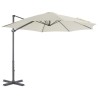 Parasol de jardin avec base portable sable 