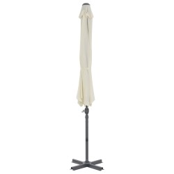 Parasol de jardin avec base portable sable 