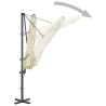 Parasol de jardin avec base portable sable 